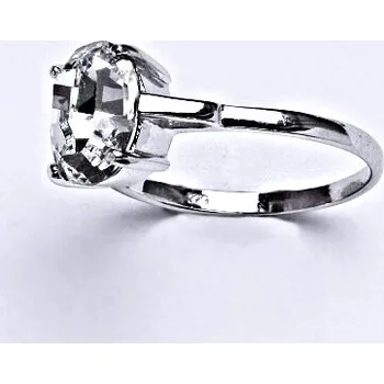 Prsten Stříbrný prsten se Swarovski čirým krystalem, T 1467