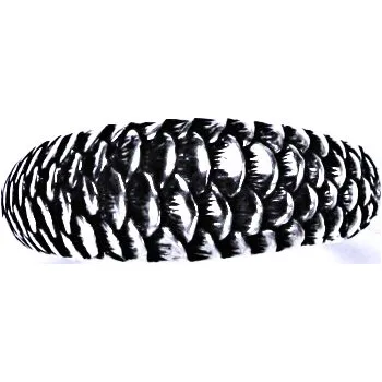 Prsten Stříbrný šperk, prsten ze stříbra, ryba. prstýnek s patinou, T 837