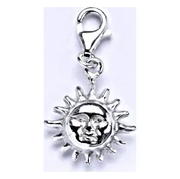 Přívěsek Stříbrný přívěšek s karabinou, slunce, přívěšek ze stříbra P 713