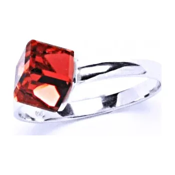 Prsten T 1230 stříbrný prsten s krystalem Swarovski (Paparadscha 6x6 mm)