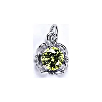Přívěsek Stříbrný přívěšek se syntetickým olivínem, P 1448