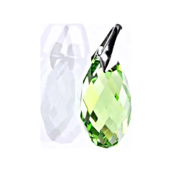 Přívěsek Stříbrný přívěšek se Swarovski krystalem peridot 17 mm, P 1310