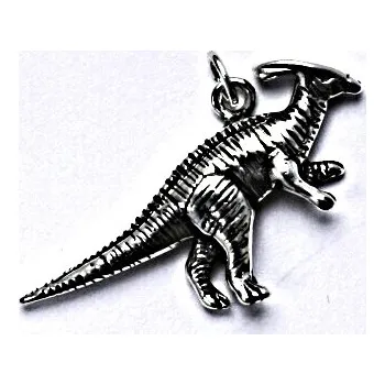 Přívěsek Stříbrný přívěšek s patinou,dinosaurus, parasaurolophus, přívěsek ze stříbra P 186