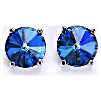 Náušnice Stříbrné náušnice na šroubek se Swarovski krystalem Rivoli NŠ 1188
