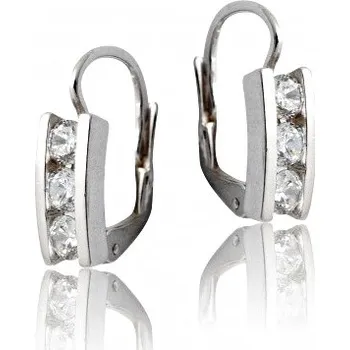 Náušnice Náušnice stříbrné E0012 crystal