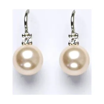 Náušnice Náušnice s um. perlami, náušnice ze stříbra,sv.růžová perla se skutečným perleťovým leskem NK 1207