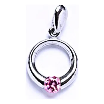 Přívěsek Stříbrné přívěsky se zirkony VP 46 pink