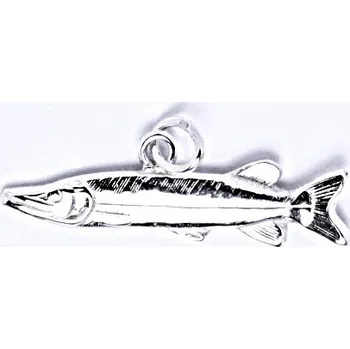 Přívěsek Stříbrný přívěšek, štika obecná, přívěšek ze stříbra, P 607