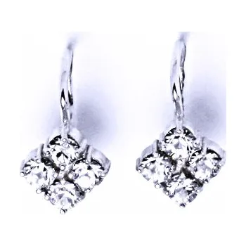 Náušnice Náušnice stříbrné s krystaly Swarovski krystal čirý, šperky, NK 1324