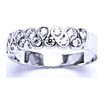 Prsten Stříbrný prsten se syntetickým zirkonem VR 83