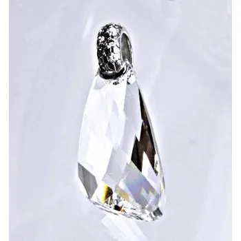 Přívěsek Stříbrný přívěšek s čirým krystalem Swarovski wing pendant, P 1419