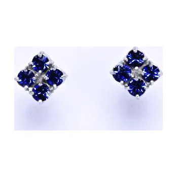 Náušnice Náušnice stříbrné s krystaly Swarovski Saphire NŠ 1324