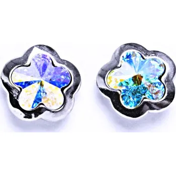 Náušnice Stříbrné náušnice na šroubek s krystalem Swarovski AB krystal, NŠ 1296