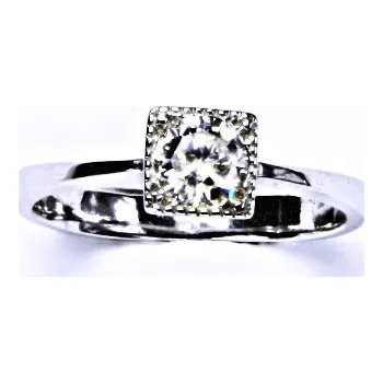 Prsten Stříbrný prsten (zásnubní) se zirkonem, 0 T 1221