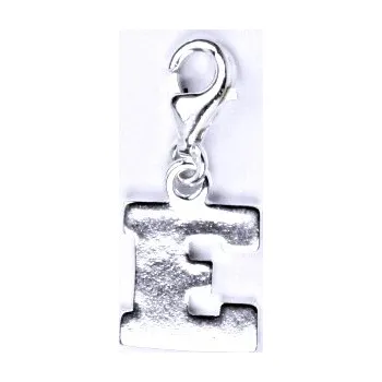 Přívěsek Stříbrný přívěšek písmenko E na karabince, P 904