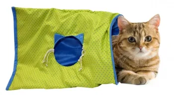 Hračka pro kočku Duvo+ pytel pro kočky zelený 50 x 38 cm