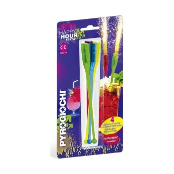 Party dekorace Míchátka do drinku, 4 ks, mix