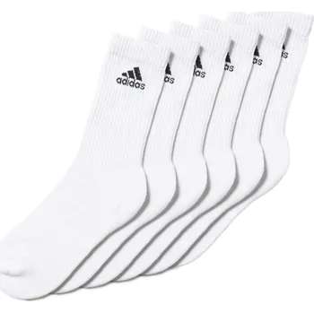Pánské ponožky adidas 3S Performance Crew 6Pp bílé