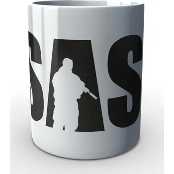 Sběratelský sportovní předmět Bílý hrnek SAS Rifleman - bílá