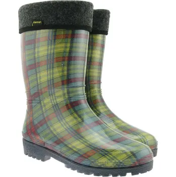 Dámské holínky Demar Rainny Lux Print 0546B kostka