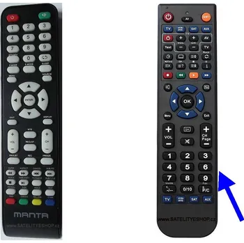 Dálkový ovladač Manta LED92201 , LED2803 , LED2204 , LED2206 , LED1903 , LED2403 , LED3204 náhradní