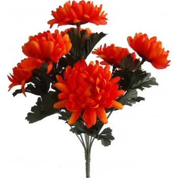 umělá květina Chryzantéma kytice malá WT-207160A/OR