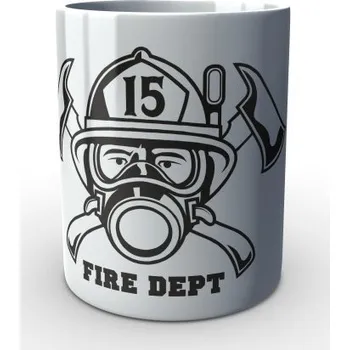 Sběratelský sportovní předmět Bílý hrnek FIREFIGHTER - bílá