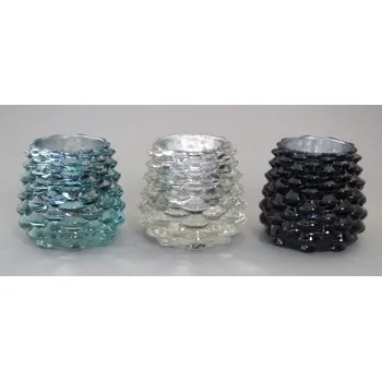 Svícen Svícen 3 ks stromeček modrá 6*7,5 cm 972512-90