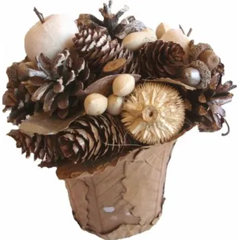 Vánoce HBA 3705A květináč vánoční přírodní 19x19 cm hnědá
