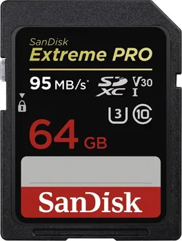 Paměťová karta SanDisk Extreme Pro SDXC 64 GB Class 10 UHS-I U3 V30 (SDSDXXG-064G-GN4IN)