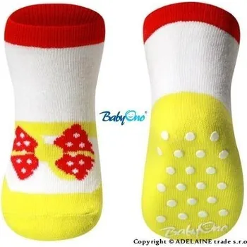 Bavlněné protiskluzové ponožky Baby Ono 0m+ - Mašlička