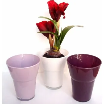 Obal na květináč Obal skleněný , Barva bílá 19230