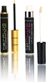 Kosmetická sada Facevolution Hairplus růstové sérum pro řasy a obočí 4,5 ml + LipPlus Gloss Pure 5 ml