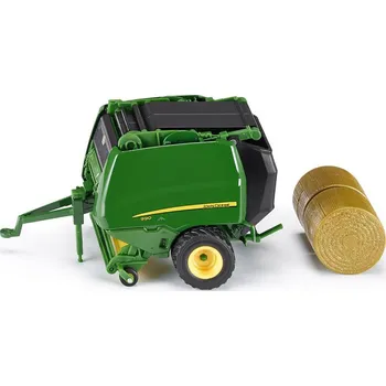 autíčko Siku Farmer lis na kulaté balíky John Deer 1:32