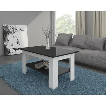 Konferenční stolek Konferenční stolek Elaiza lesk bílá/černý lesk