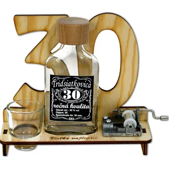 Žertovný předmět Značka na výročí 30 let s flašinetem SK