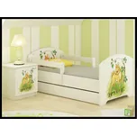 Dětská postel Oskar Bambi 160x80 cm - Norská borovice - 2x krátká zábrana se šuplíkem