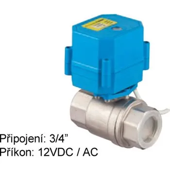 Dvoucestný otočný mini kombiventil Tork DN 20 s el. pohonem 12 VAC/DC