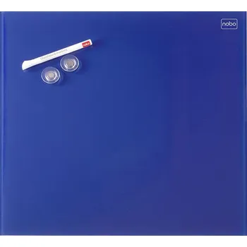 Nobo Skleněná magnetická tabule 45 x 45 cm, modrá