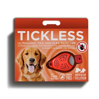 Antiparazitikum pro psa Tickless Pet ultrazvukový odpuzovač klíšťat oranžový