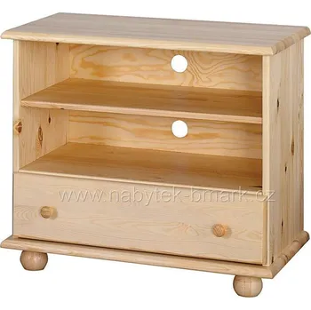 Televizní stolek Borovicový TV stolek City, 76 x 66 x 45 cm