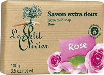 Mýdlo Le Petit Olivier Extra jemné mýdlo růže 100 g
