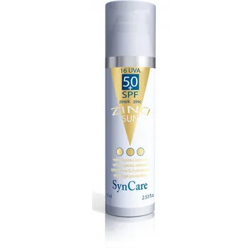 Přípravek na opalování SynCare Zinci Sun SPF50+ opalovací krém 75 ml