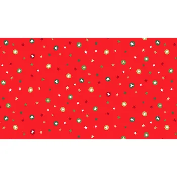 MAKOWER UK Látka vánoční v metráži se zlatým efektem 1802R