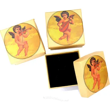 Dárková krabička Dárková krabička anděl 5 x 5 cm - na prstýnek, náušnice