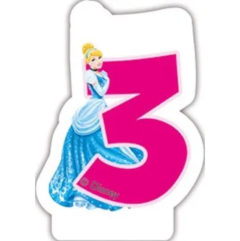 Dortová svíčka PRINCESS narozeninová svíčka č. 3