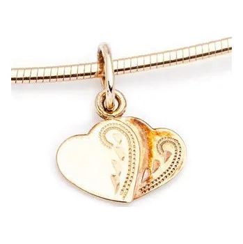 Přívěsek Dámský zlatý přívěsek srdíčka cca 585/0,55gr 241470126 (241470126 - POŠTOVNÉ ZDARMA)