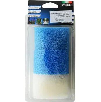 Přílušenství k akvarijnímu filtru SICCE Shark molitanové náplně, 2x modrá + 1x bílá (<p>Náhradní molitanové náplně k filtru Shark.</p>)