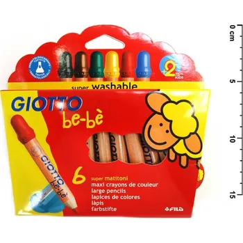 Pastelka Giotto Pastelky bebe super jádro 7 mm 6 ks