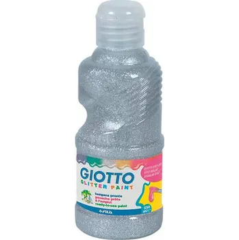 Vodová barva MFP Temperové barvy Giotto glitter 250 ml, stříbrná